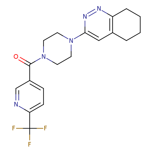 3-{4-[6-(trifluoromethyl)pyridine-3-carbonyl]piperazin-1-yl}-5,6,7,8-tetrahydrocinnoline