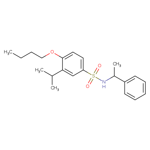 4-butoxy-N-(1-phenylethyl)-3-(propan-2-yl)benzene-1-sulfonamide