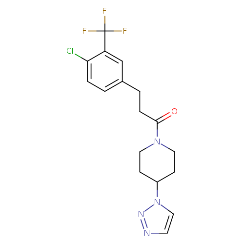 3-[4-chloro-3-(trifluoromethyl)phenyl]-1-[4-(1H-1,2,3-triazol-1-yl)piperidin-1-yl]propan-1-one
