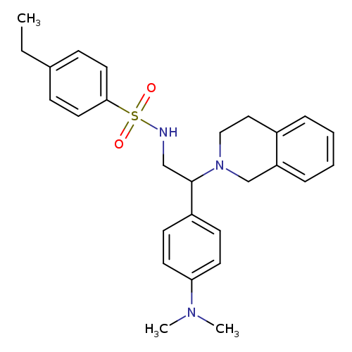 N-{2-[4-(dimethylamino)phenyl]-2-(1,2,3,4-tetrahydroisoquinolin-2-yl)ethyl}-4-ethylbenzene-1-sulfonamide
