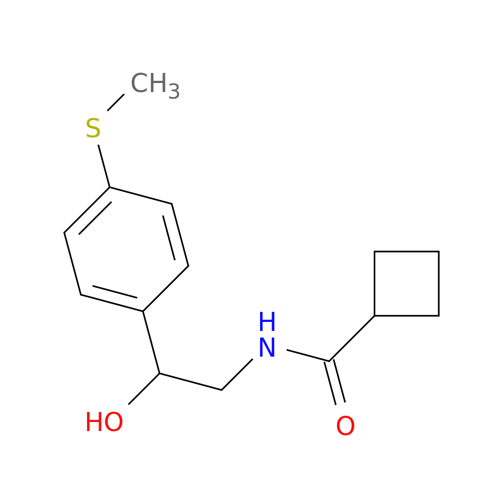 N-{2-hydroxy-2-[4-(methylsulfanyl)phenyl]ethyl}cyclobutanecarboxamide