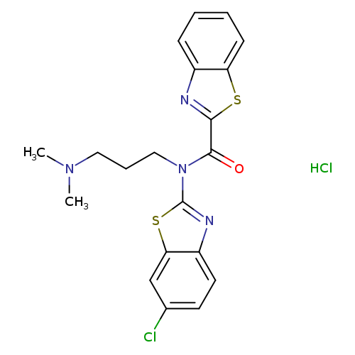 N-(6-chloro-1,3-benzothiazol-2-yl)-N-[3-(dimethylamino)propyl]-1,3-benzothiazole-2-carboxamide hydrochloride