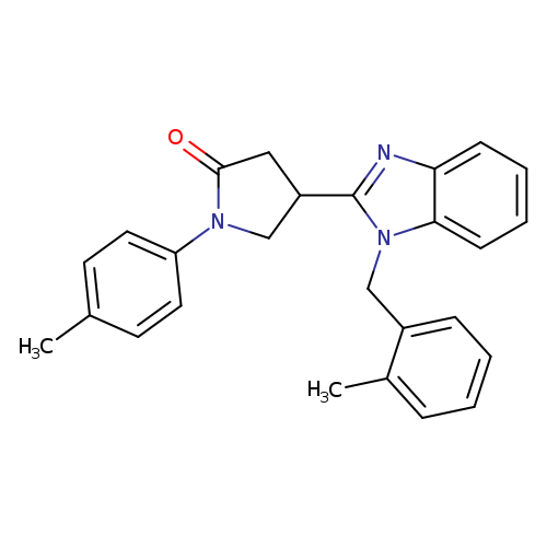 1-(4-methylphenyl)-4-{1-[(2-methylphenyl)methyl]-1H-1,3-benzodiazol-2-yl}pyrrolidin-2-one
