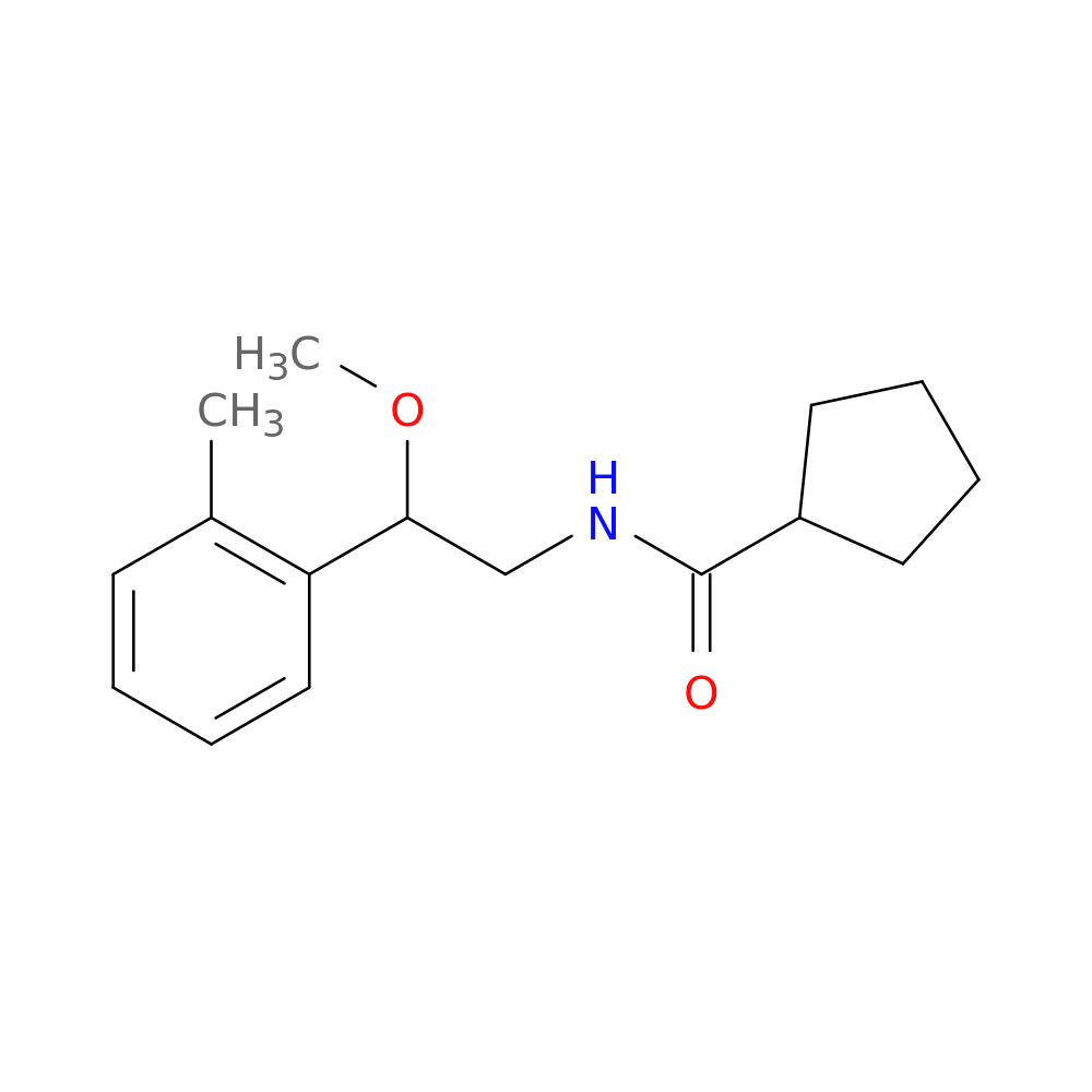 N-[2-methoxy-2-(2-methylphenyl)ethyl]cyclopentanecarboxamide