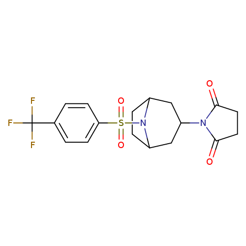 1-{8-[4-(trifluoromethyl)benzenesulfonyl]-8-azabicyclo[3.2.1]octan-3-yl}pyrrolidine-2,5-dione