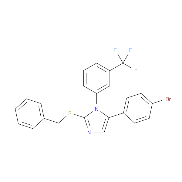 2-(benzylsulfanyl)-5-(4-bromophenyl)-1-[3-(trifluoromethyl)phenyl]-1H-imidazole