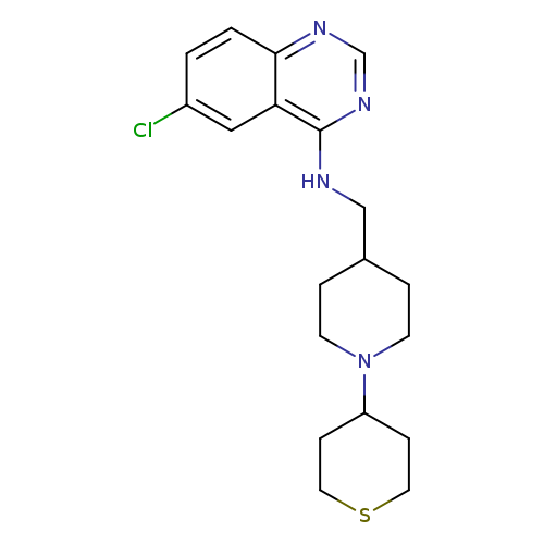6-chloro-N-{[1-(thian-4-yl)piperidin-4-yl]methyl}quinazolin-4-amine