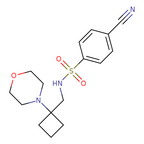 4-cyano-N-{[1-(morpholin-4-yl)cyclobutyl]methyl}benzene-1-sulfonamide