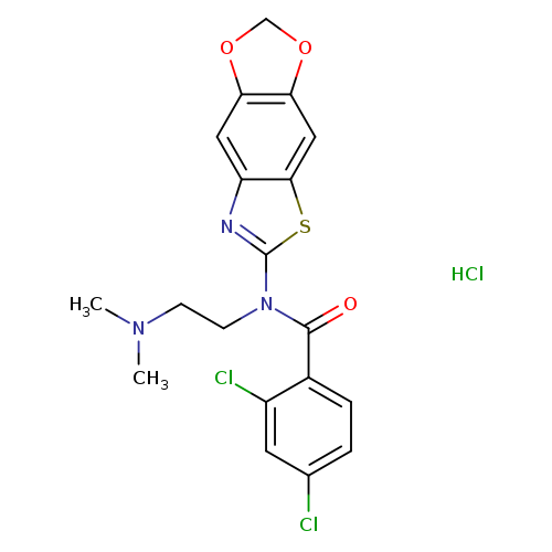 2,4-dichloro-N-[2-(dimethylamino)ethyl]-N-{4,6-dioxa-10-thia-12-azatricyclo[7.3.0.0^{3,7}]dodeca-1(9),2,7,11-tetraen-11-yl}benzamide hydrochloride