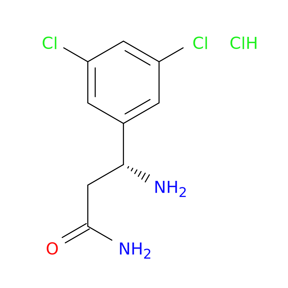 rel-(3R)-3-amino-3-(3,5-dichlorophenyl)propanamide hydrochloride