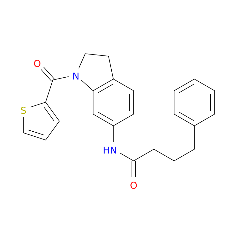 4-phenyl-N-[1-(thiophene-2-carbonyl)-2,3-dihydro-1H-indol-6-yl]butanamide