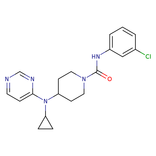 N-(3-chlorophenyl)-4-[cyclopropyl(pyrimidin-4-yl)amino]piperidine-1-carboxamide