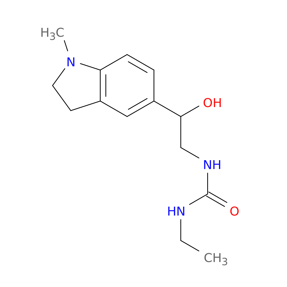 3-ethyl-1-[2-hydroxy-2-(1-methyl-2,3-dihydro-1H-indol-5-yl)ethyl]urea