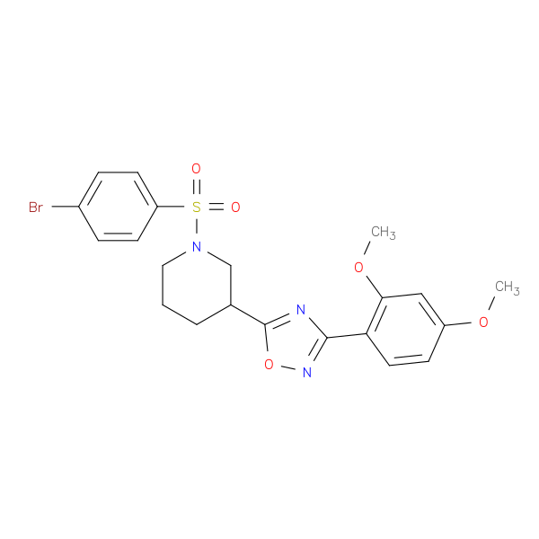 1-(4-bromobenzenesulfonyl)-3-[3-(2,4-dimethoxyphenyl)-1,2,4-oxadiazol-5-yl]piperidine