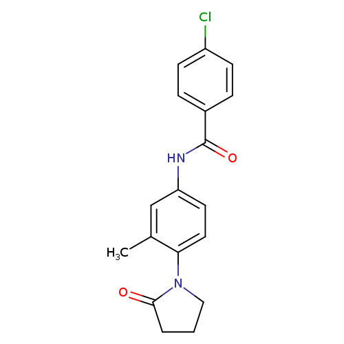 4-chloro-N-[3-methyl-4-(2-oxopyrrolidin-1-yl)phenyl]benzamide