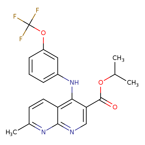 propan-2-yl 7-methyl-4-{[3-(trifluoromethoxy)phenyl]amino}-1,8-naphthyridine-3-carboxylate
