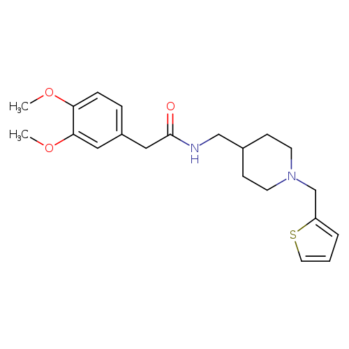 2-(3,4-dimethoxyphenyl)-N-({1-[(thiophen-2-yl)methyl]piperidin-4-yl}methyl)acetamide