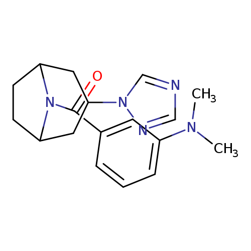 N,N-dimethyl-3-[3-(1H-1,2,4-triazol-1-yl)-8-azabicyclo[3.2.1]octane-8-carbonyl]aniline