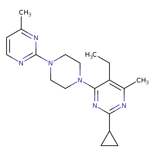2-cyclopropyl-5-ethyl-4-methyl-6-[4-(4-methylpyrimidin-2-yl)piperazin-1-yl]pyrimidine