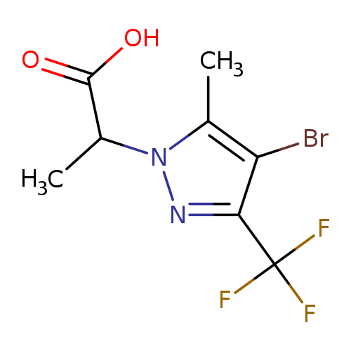 2-(4-Bromo-5-methyl-3-(trifluoromethyl)-1H-pyrazol-1-yl)propanoic acid