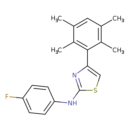 N-(4-fluorophenyl)-4-(2,3,5,6-tetramethylphenyl)-1,3-thiazol-2-amine