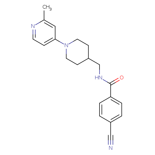 4-cyano-N-{[1-(2-methylpyridin-4-yl)piperidin-4-yl]methyl}benzamide