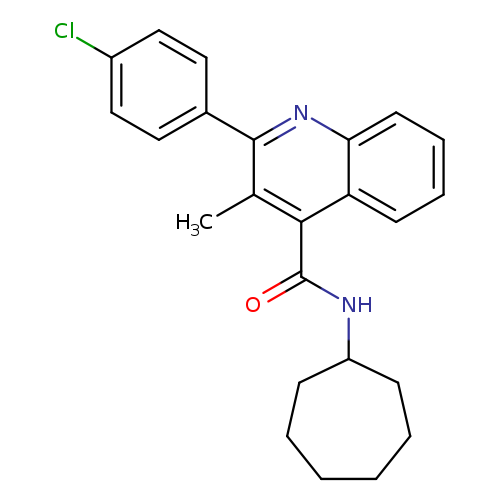 2-(4-chlorophenyl)-N-cycloheptyl-3-methyl-4-quinolinecarboxamide