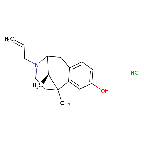 2,6-Methano-3-benzazocin-8-ol, 1,2,3,4,5,6-hexahydro-6,11-dimethyl-3-(2-propen-1-yl)-, hydrochloride (1:1), (2S,6S,11S)-