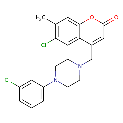 6-chloro-4-{[4-(3-chlorophenyl)piperazin-1-yl]methyl}-7-methyl-2H-chromen-2-one
