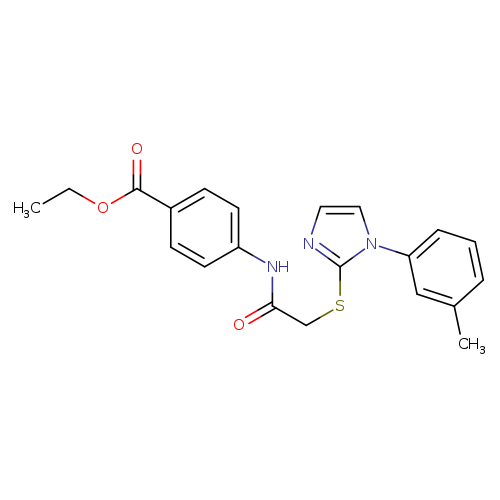 ethyl 4-(2-{[1-(3-methylphenyl)-1H-imidazol-2-yl]sulfanyl}acetamido)benzoate