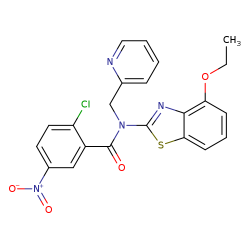 2-chloro-N-(4-ethoxy-1,3-benzothiazol-2-yl)-5-nitro-N-[(pyridin-2-yl)methyl]benzamide