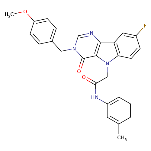 2-{8-fluoro-3-[(4-methoxyphenyl)methyl]-4-oxo-3H,4H,5H-pyrimido[5,4-b]indol-5-yl}-N-(3-methylphenyl)acetamide