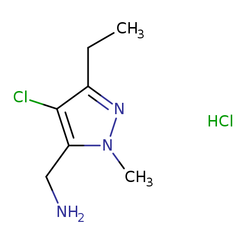 1-(4-chloro-3-ethyl-1-methyl-1H-pyrazol-5-yl)methanamine hydrochloride