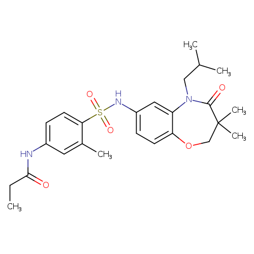 N-(4-{[3,3-dimethyl-5-(2-methylpropyl)-4-oxo-2,3,4,5-tetrahydro-1,5-benzoxazepin-7-yl]sulfamoyl}-3-methylphenyl)propanamide
