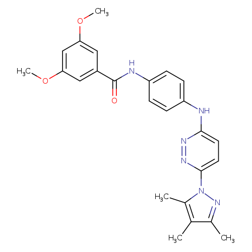3,5-dimethoxy-N-(4-{[6-(3,4,5-trimethyl-1H-pyrazol-1-yl)pyridazin-3-yl]amino}phenyl)benzamide
