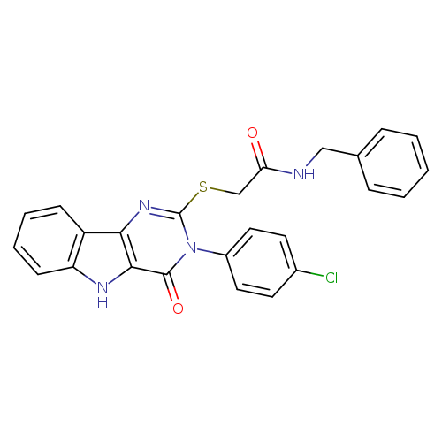 N-benzyl-2-{[3-(4-chlorophenyl)-4-oxo-3H,4H,5H-pyrimido[5,4-b]indol-2-yl]sulfanyl}acetamide
