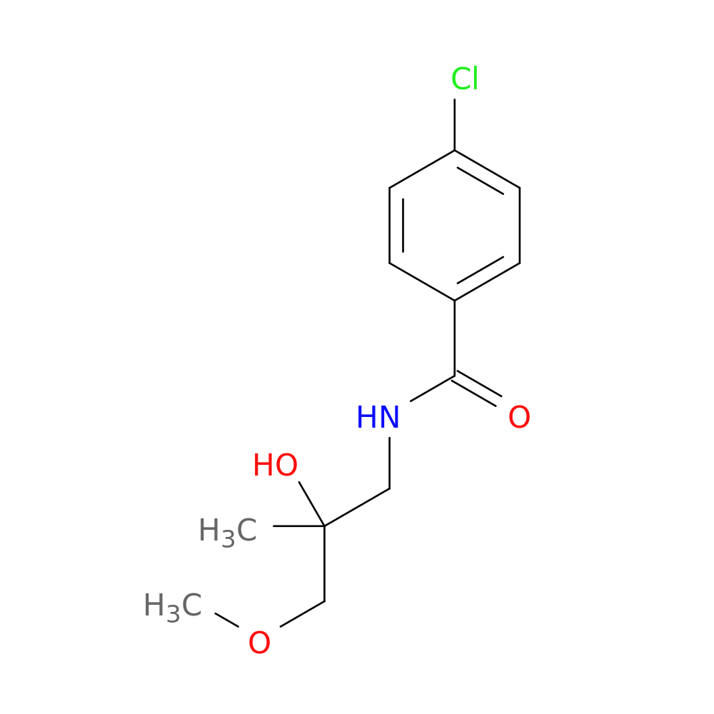 4-chloro-N-(2-hydroxy-3-methoxy-2-methylpropyl)benzamide
