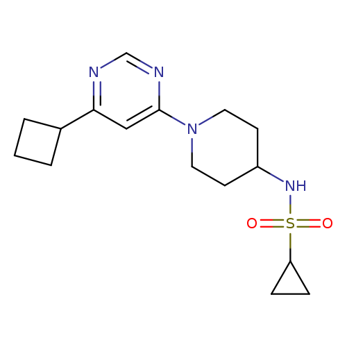 N-[1-(6-cyclobutylpyrimidin-4-yl)piperidin-4-yl]cyclopropanesulfonamide