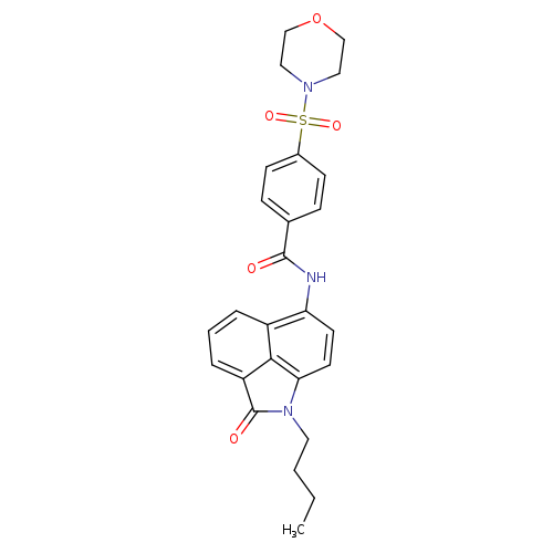 N-{2-butyl-3-oxo-2-azatricyclo[6.3.1.0^{4,12}]dodeca-1(11),4,6,8(12),9-pentaen-9-yl}-4-(morpholine-4-sulfonyl)benzamide