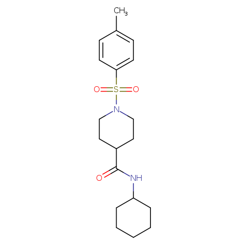 N-cyclohexyl-1-(4-methylbenzenesulfonyl)piperidine-4-carboxamide