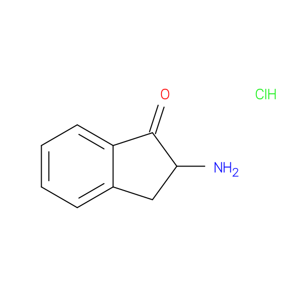 1H-​Inden-​1-​one, 2-​amino-​2,​3-​dihydro-​, hydrochloride (1:1)