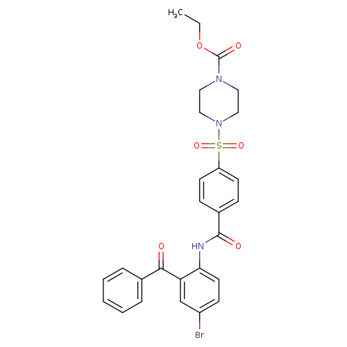 ethyl 4-{4-[(2-benzoyl-4-bromophenyl)carbamoyl]benzenesulfonyl}piperazine-1-carboxylate
