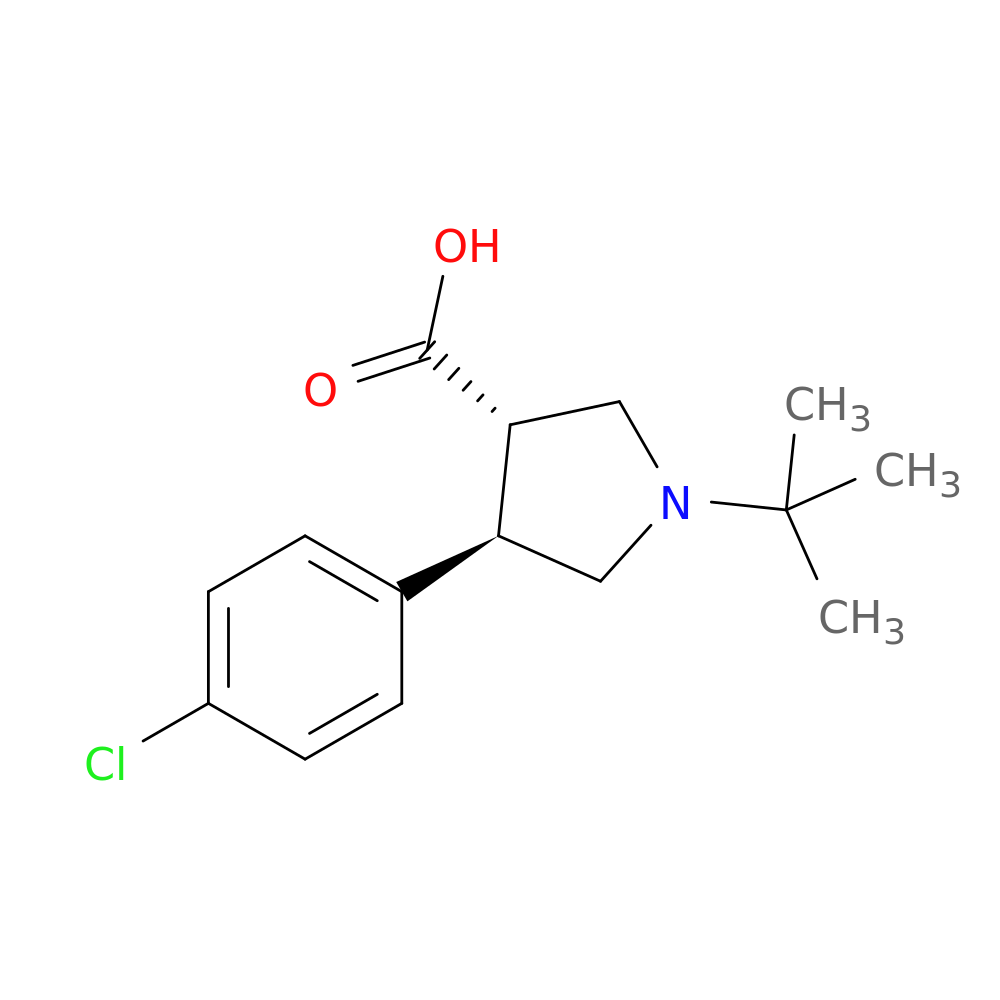 (3S,4R)-1-tert-butyl-4-(4-chlorophenyl)pyrrolidine-3-carboxylic acid