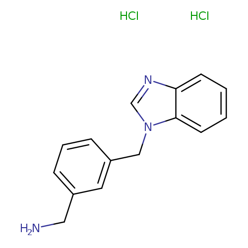 [3-(1H-1,3-benzodiazol-1-ylmethyl)phenyl]methanamine dihydrochloride