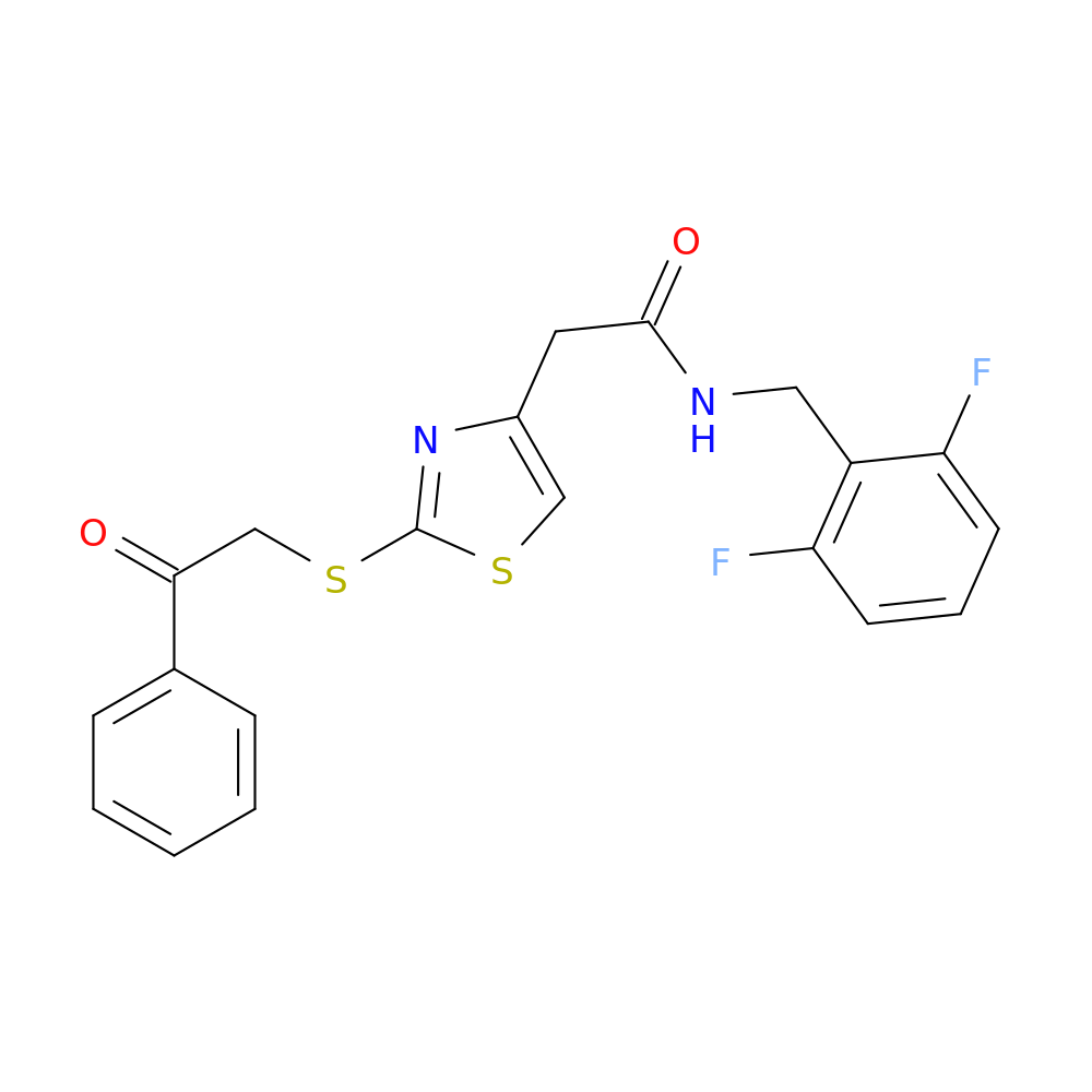 N-[(2,6-difluorophenyl)methyl]-2-{2-[(2-oxo-2-phenylethyl)sulfanyl]-1,3-thiazol-4-yl}acetamide