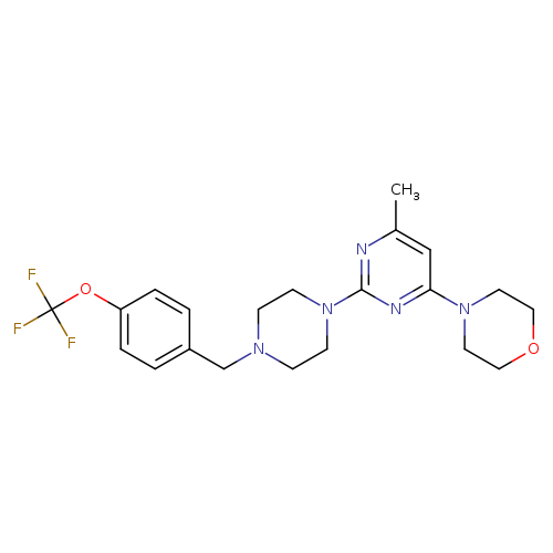 4-[6-methyl-2-(4-{[4-(trifluoromethoxy)phenyl]methyl}piperazin-1-yl)pyrimidin-4-yl]morpholine
