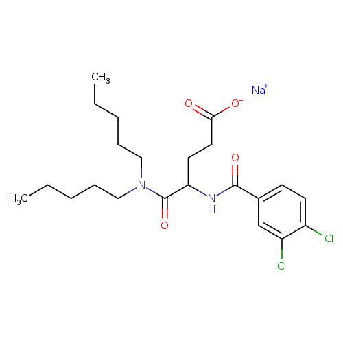 (+/-)-4-([3,4-DICHLOROBENZOYL]AMINO)-5-(DIPENTYLAMINO)-5-OXOPENTANOIC ACID SODIUM