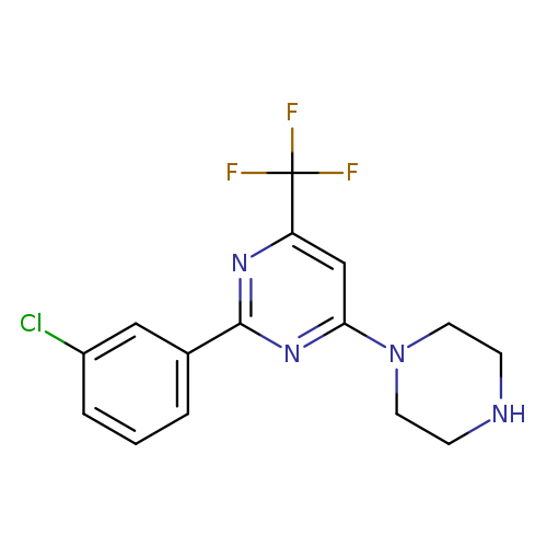 2-(3-chlorophenyl)-4-piperazin-1-yl-6-(trifluoromethyl)pyrimidine
