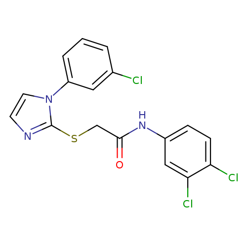 2-{[1-(3-chlorophenyl)-1H-imidazol-2-yl]sulfanyl}-N-(3,4-dichlorophenyl)acetamide