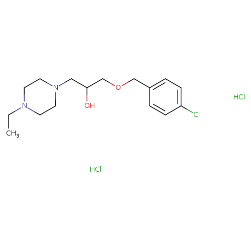 1-[(4-chlorophenyl)methoxy]-3-(4-ethylpiperazin-1-yl)propan-2-ol dihydrochloride